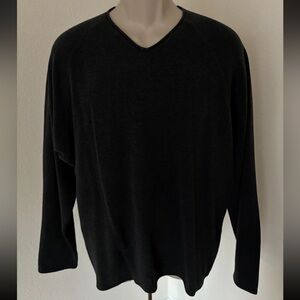 BANANA REPUBLIC Mens Regular Fit Long Sleeve V-Neck Gray Sweater Top Blouse Sz L